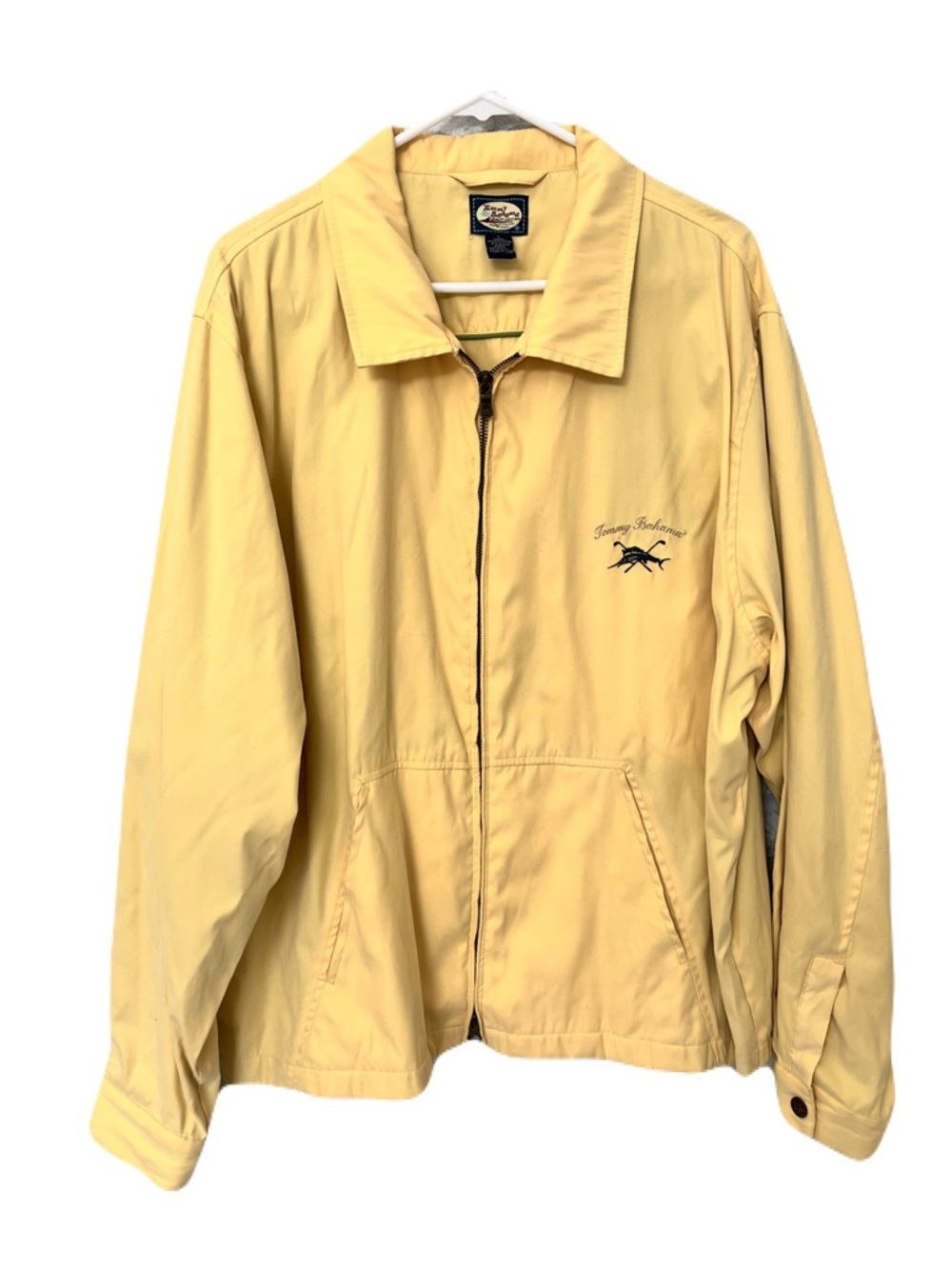Vintage Tommy Bahama Yellow Windbreaker Jacket, Size L